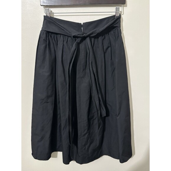 Kate Spade New York Skirt The Rules Linen Cotton Midi Tie Back Ruffle Womens 6 - Picture 3 of 8